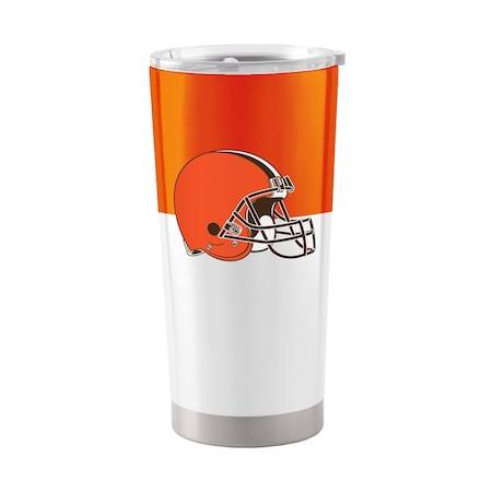 Logo Brands Cleveland Browns 20oz Colorblock Stainless Tumbler 608-S20T-11